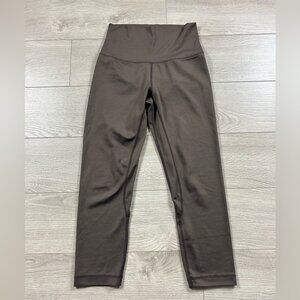 Slinkii Brown Crop High Rise Leggings